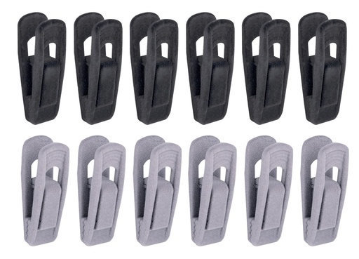 [871125247267] ALPINA Clothes Hanger Clips Black/Grey