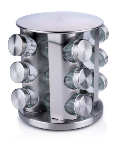 [871125247688] ALPINA Revolving Spice Rack 12 Jars