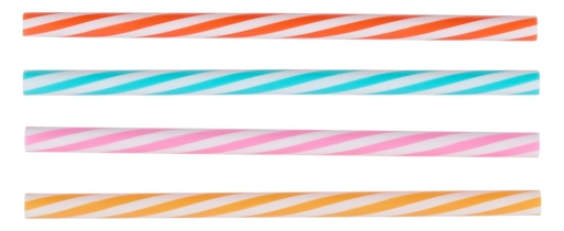 [871125243028] ALPINA Drinking Straws Ø0.7x15cm Multicolour