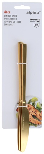 [871125249959] ALPINA Dinner Knife Gold 21.5cm