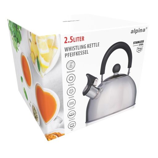 [871125225938] ALPINA Whistling Kettle 2.5L Ø19cm