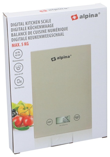 [871125256978] ALPINA Digital Kitchen Scale 5kg