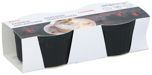 [871125258610] ALPINA Ramekin 9x9x5cm 160ml black