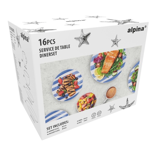 [871125233448] ALPINA Dinner Set 26.7cm