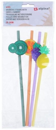 [871125256923] ALPINA Straws with Embellishment 23 cm
