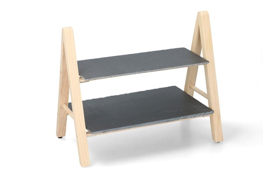 [871125217395] ALPINA 2-Tier Serving Stand 32x18x28cm