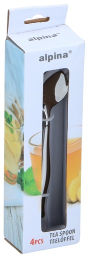 [871125245080] ALPINA Stainless Steel Tea Spoons 4 pcs
