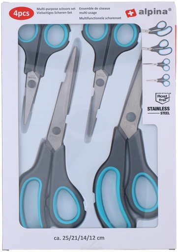 [871125224992] ALPINA Kitchen Scissors 25/21/14/12cm