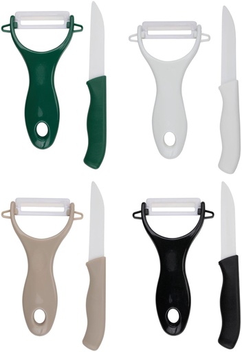 [871125255264] ALPINA Ceramic Knife and Peeler 13/16cm