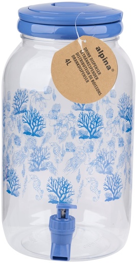 [871125233586] ALPINA Drink Dispenser 4L Blue Ocean Design