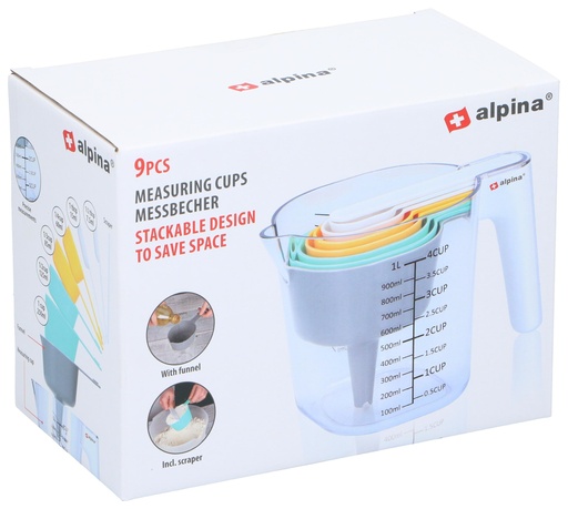 [871125224934] ALPINA Measuring Cups With Spoons 1L