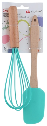 [871125226081] ALPINA Spatula and whisk turquoise