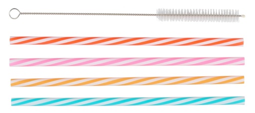 [871125243029] ALPINA Reusable Straws with Cleaning Brush