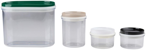 [871125255257] ALPINA Food Containers with Lid 970ml/230ml/90ml