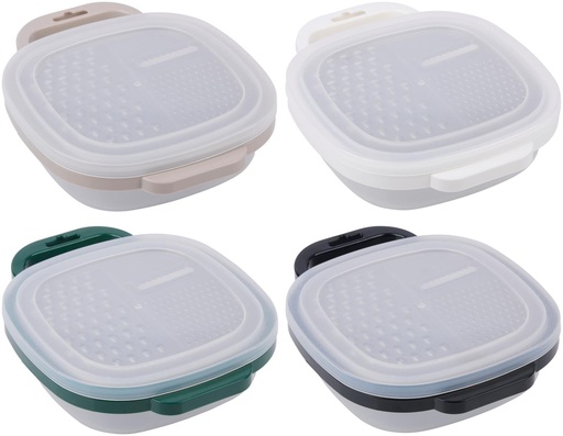 [871125255222] ALPINA Grater with Container and Lid 25x19.5cm