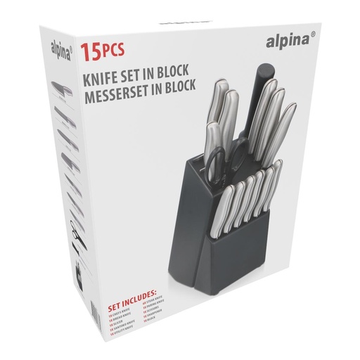[871125258667] ALPINA Knife Set with Block