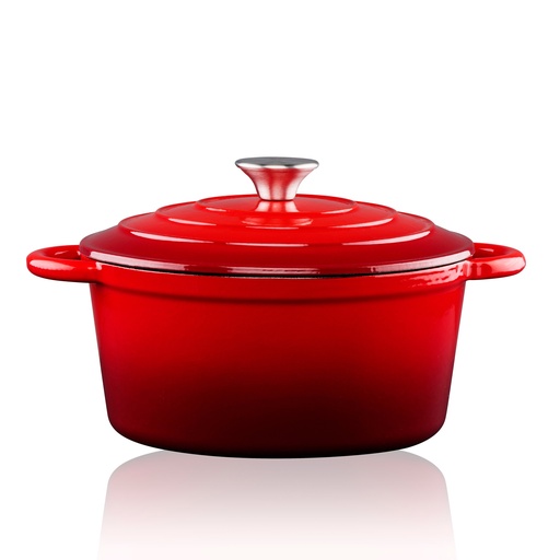 [871125250253] ALPINA Casserole red 24cm 3.8L