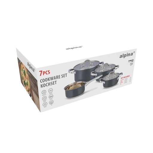 [871125225937] ALPINA Cookware Set Ø20cm Induction 3.6L