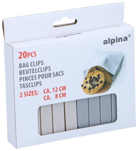[871125235851] ALPINA Bag Clips 20 PCS 12CM & 8CM
