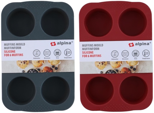 [871125200311] ALPINA Muffin Mould 26.5x17.3x4cm