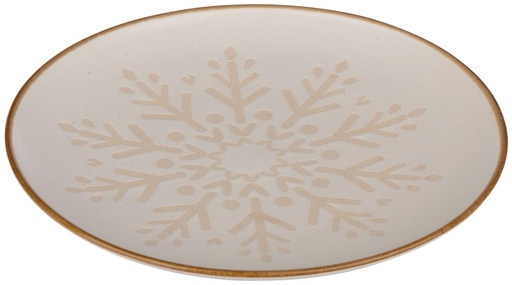 [871125258646] ALPINA Christmas Plate Snowflake 25x25cm