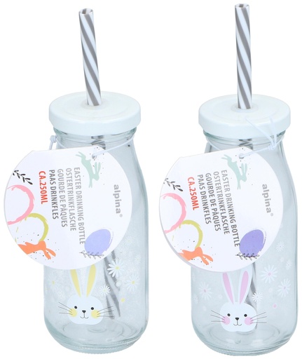 [871125227259] ALPINA Easter Drinking Bottle 250ml with Straw