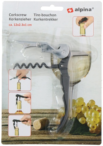 [871125217027] ALPINA Foldable Corkscrew 12x2.3x1cm