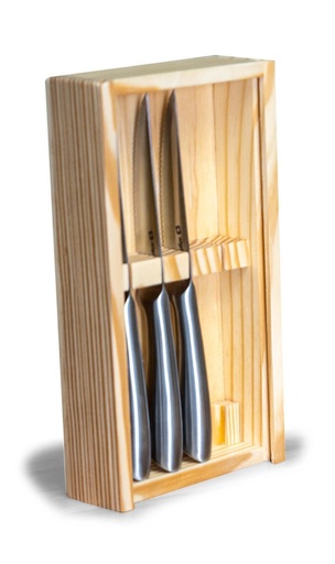 [871125247384] ALPINA Steak Knife 22.5cm with Wooden Holder