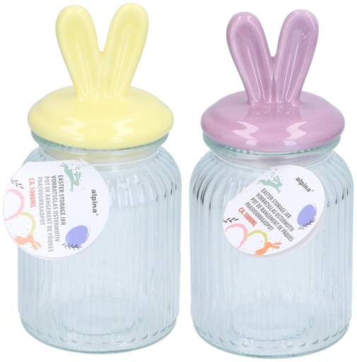[871125227261] ALPINA Easter Storage Jar 1000ml with Lid