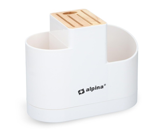 [871125200266] ALPINA Utensil and Knife Holder 26x12x21cm