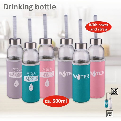 [871125224176] ALPINA Drinking Bottle 500ml with Carry Strap