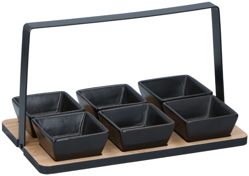 [871125247362] ALPINA Appetizer Tray with 6 Dishes and Tray