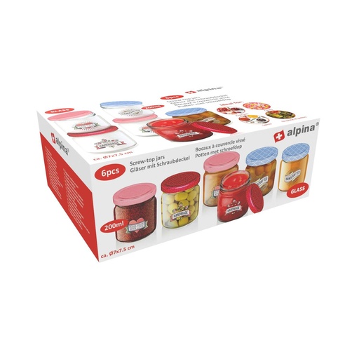 [871125249691] ALPINA Screw-Top Jar Ø7x7.5cm 200ml