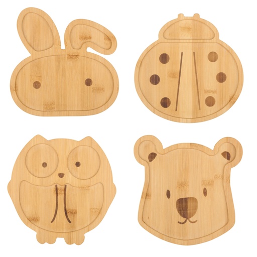 [871125257493] ALPINA Animal Shaped Kids Plates 20x20cm