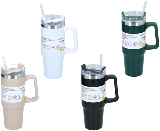 [871125227092] ALPINA Vacuum Mug with Straw 900ml