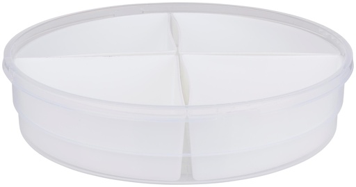 [871125243919] ALPINA Round Storage Box with 4 Compartments Ø30.5cm