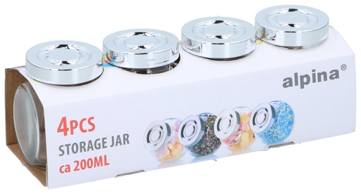 [871125227558] ALPINA Storage Jar 200ml Ø8x8x6cm