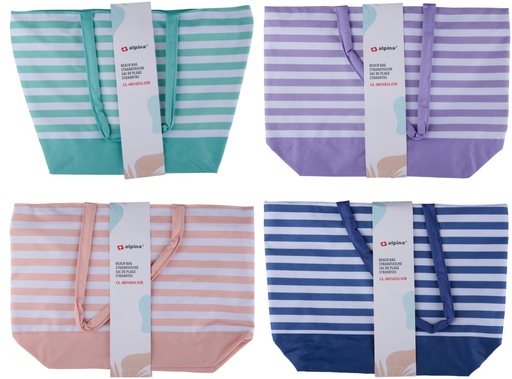 [871125255773] ALPINA Striped Beach Bag 49.3x16x34cm