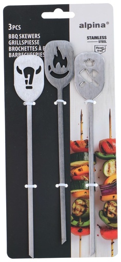 [871125230514] ALPINA Barbecue Skewers 18.5cm