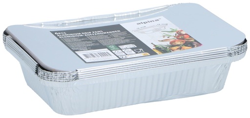 [871125230222] ALPINA BBQ Drip Pan 21x17x4.5cm