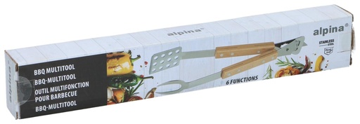 [871125230516] ALPINA BBQ Multitool 6-in-1 34cm