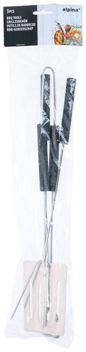 [871125229115] ALPINA BBQ Utensils Spatula Tongs Fork