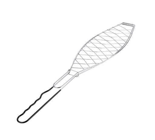 [871125229067] ALPINA BBQ Grill Basket Fish Shape 58cm Chrome