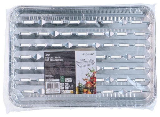 [871125230206] ALPINA BBQ Grill Tray 35x22cm