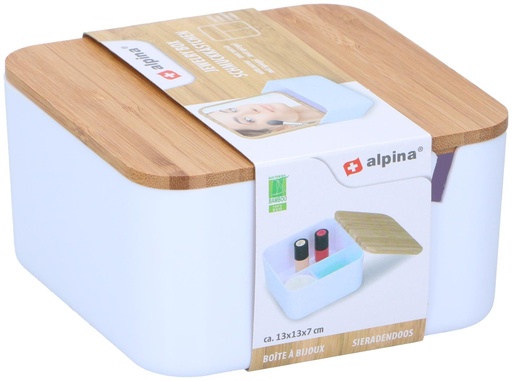 [871125218261] ALPINA Jewelry Box With Mirror 13x13x7cm