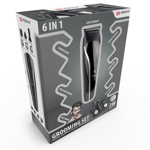 [871125218841] ALPINA Rechargeable Hair Trimmer 6-in-1 3W