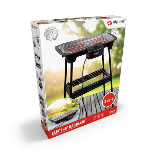 [871125218209] ALPINA BBQ Electric 2000W with Temperature Control