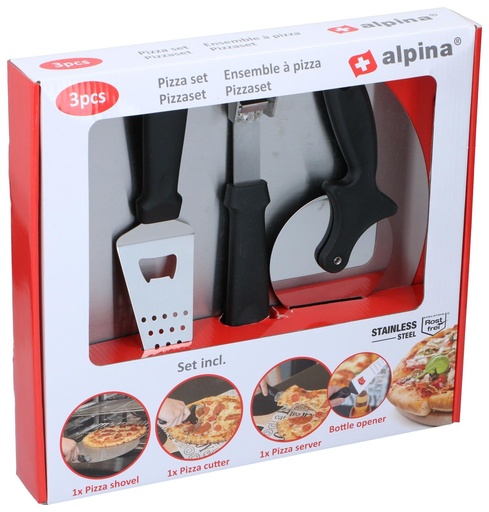 [871125223289] ALPINA Pizza Set With Shovel, Cutter And Opener