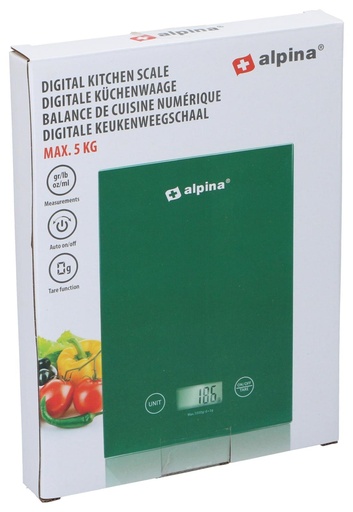 [871125256979] ALPINA Digital Kitchen Scale 5kg