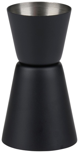 [871125242730] ALPINA Cocktail Measuring Cup Black Ø3.9xh8.1cm